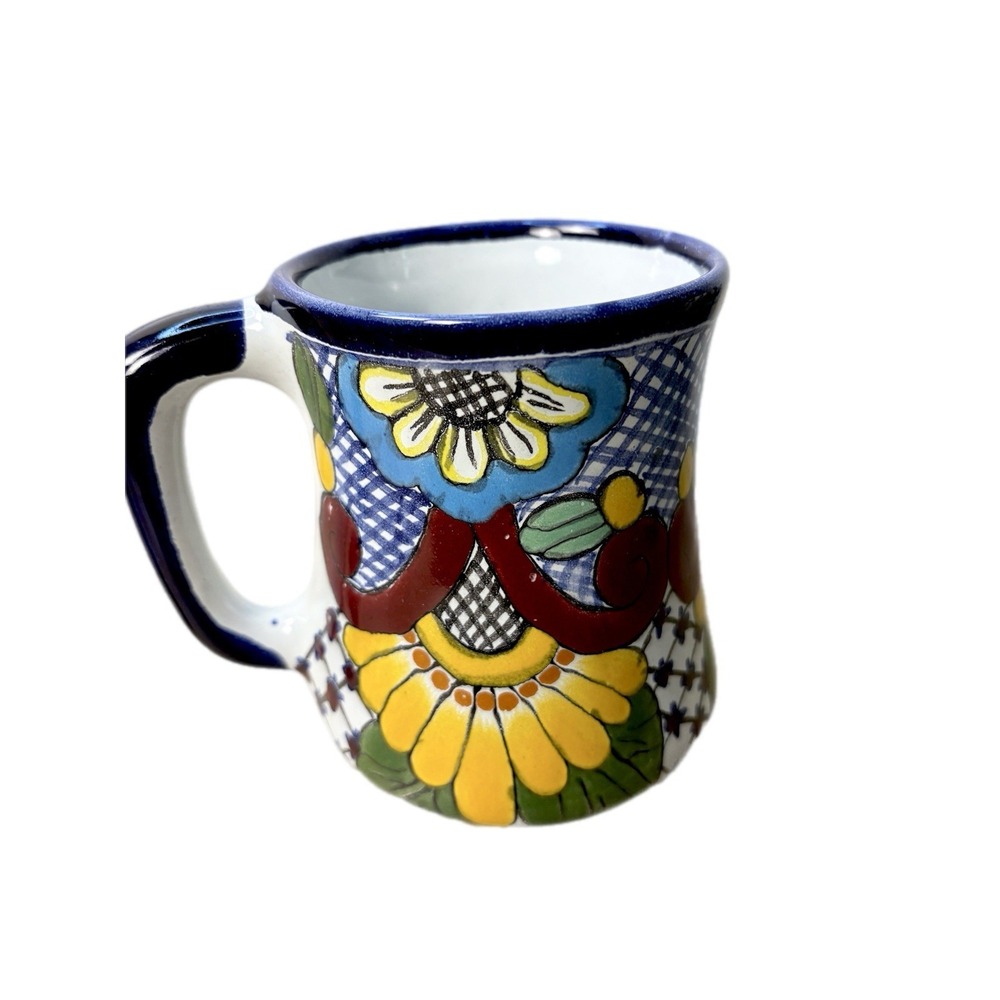 Handcrafted Artisian Talavera Mexican Pottery Signed Vibrant Colors Festival - Picture 12 of 12